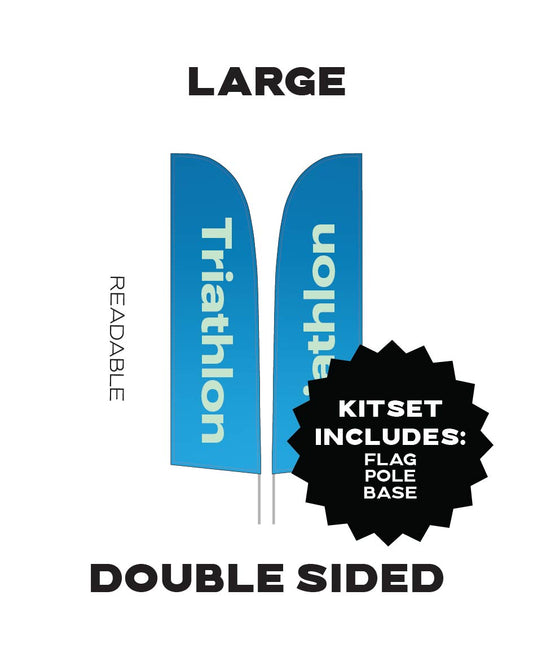 Large Double Sided Feather Flag Kit Set