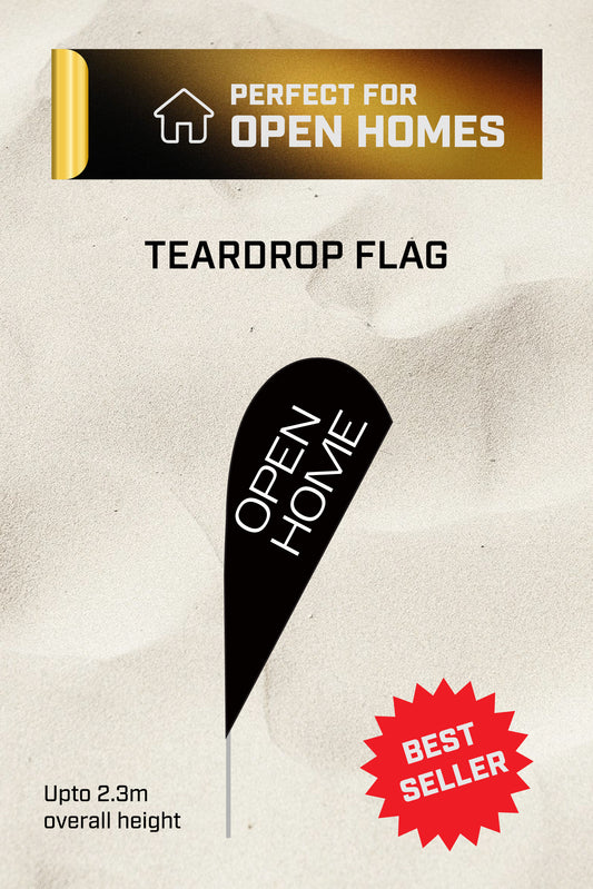 Ready-made Small Teardrop Open Home Flag