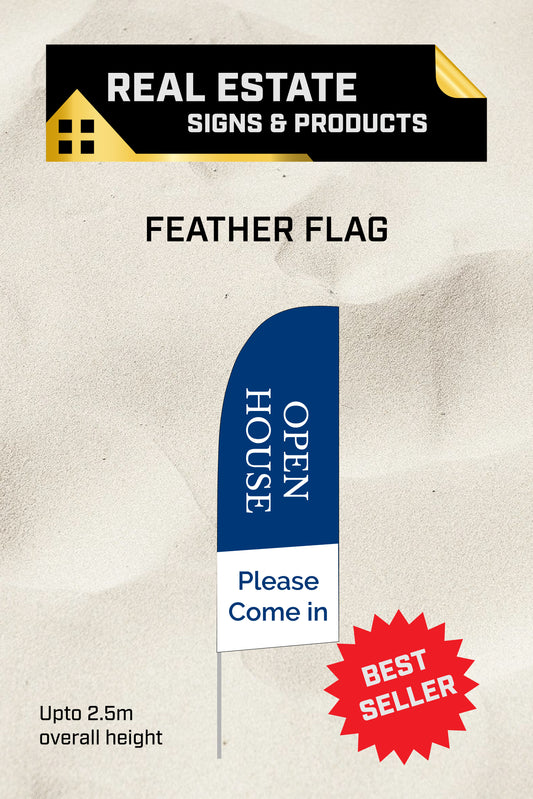 Ready-made Small Feather Open House Flag