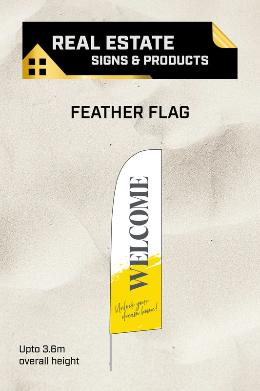 Ready-made Large Feather Welcome Flag