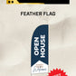 Ready-made Small Feather Welcome Open House Flag