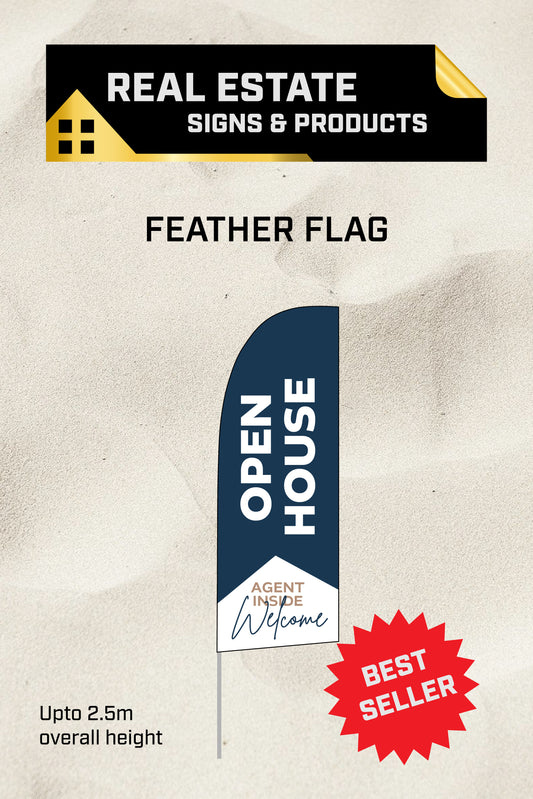 Ready-made Small Feather Welcome Open House Flag