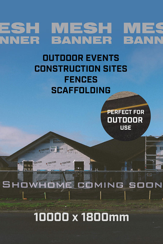 Outdoor Construction Site Mesh Banner - 10000 x 1800mm