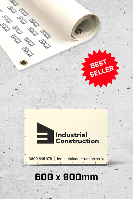 Industrial Construction PVC Banner - 900 x 600mm