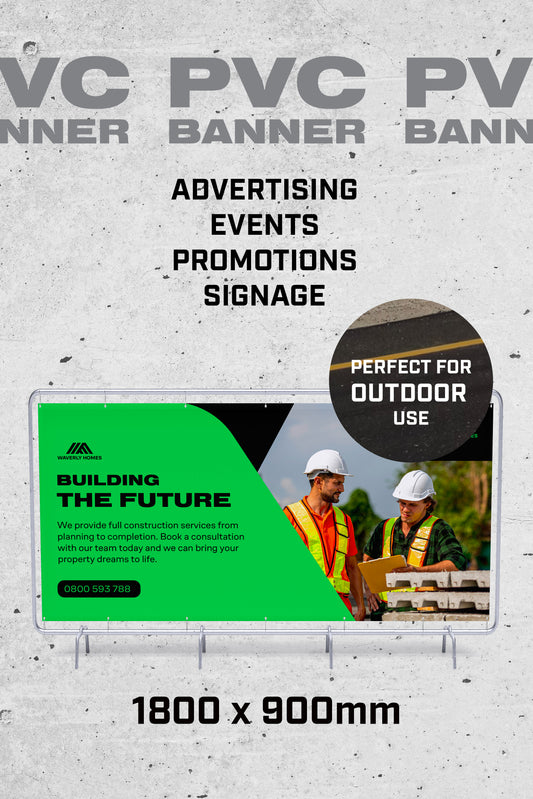 Building Company PVC Banner - 1800 x 900mm