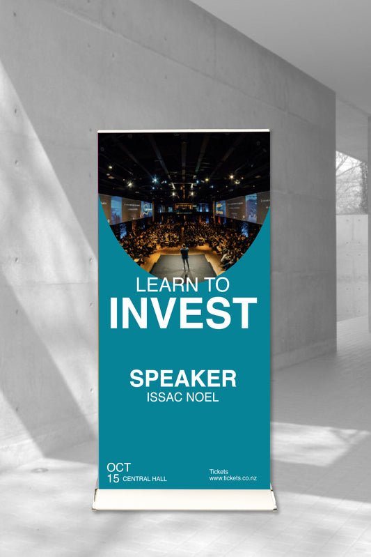 Prestige Invest Conference Pull-Up Banner Silver Frame