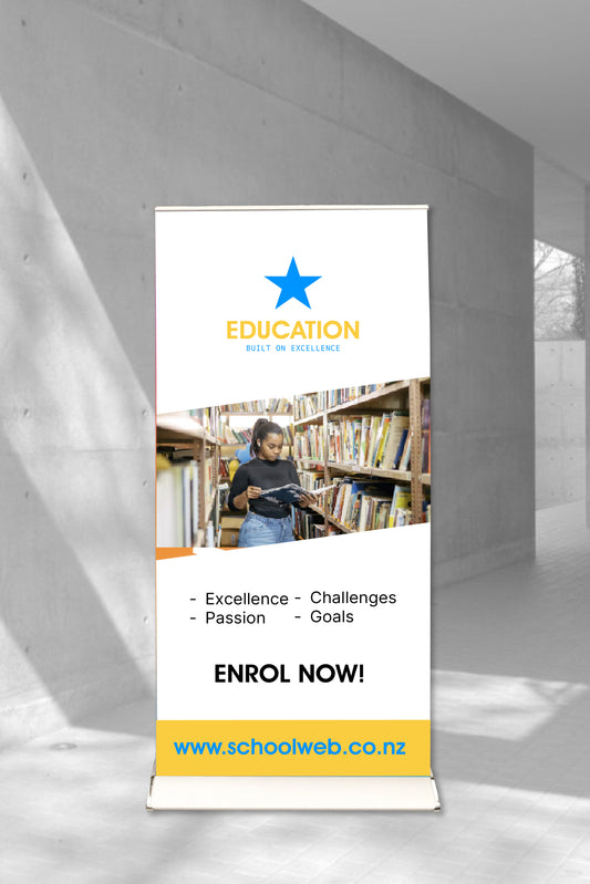 Prestige School Pull-Up Banner Silver Frame