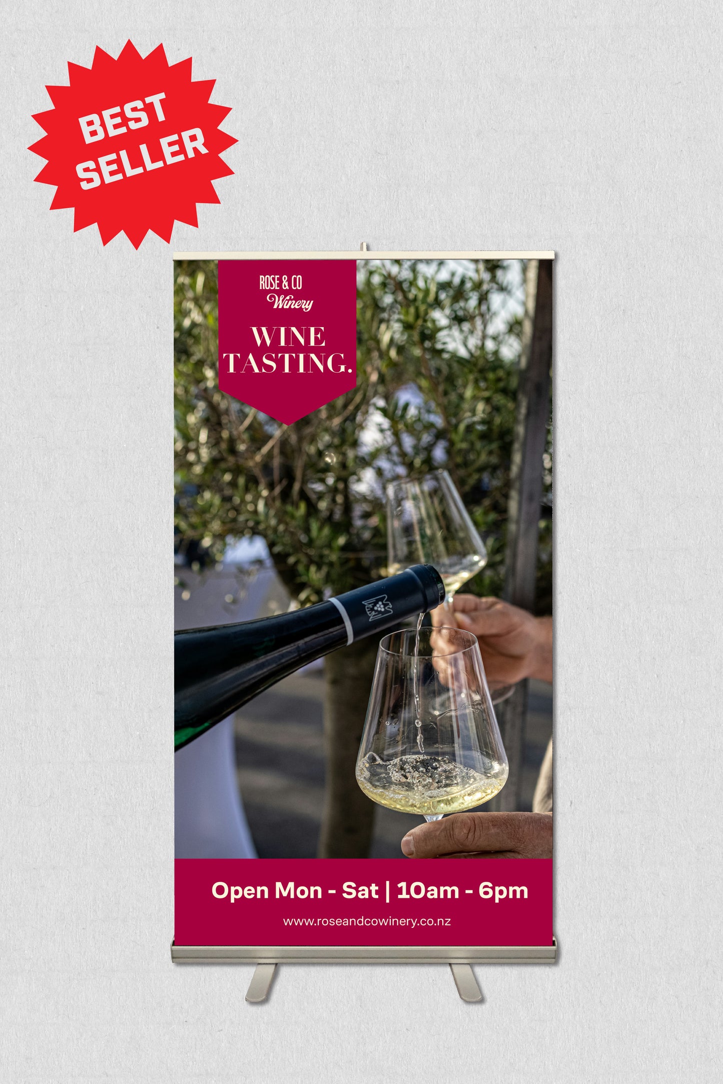 Wine Tasting Pull-up Banner 1000 x 2000mm