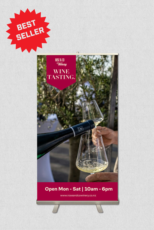 Wine Tasting Pull-up Banner 1000 x 2000mm