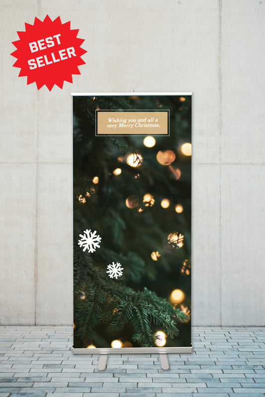 Merry Christmas Pull-up Banner 850 x 2000mm