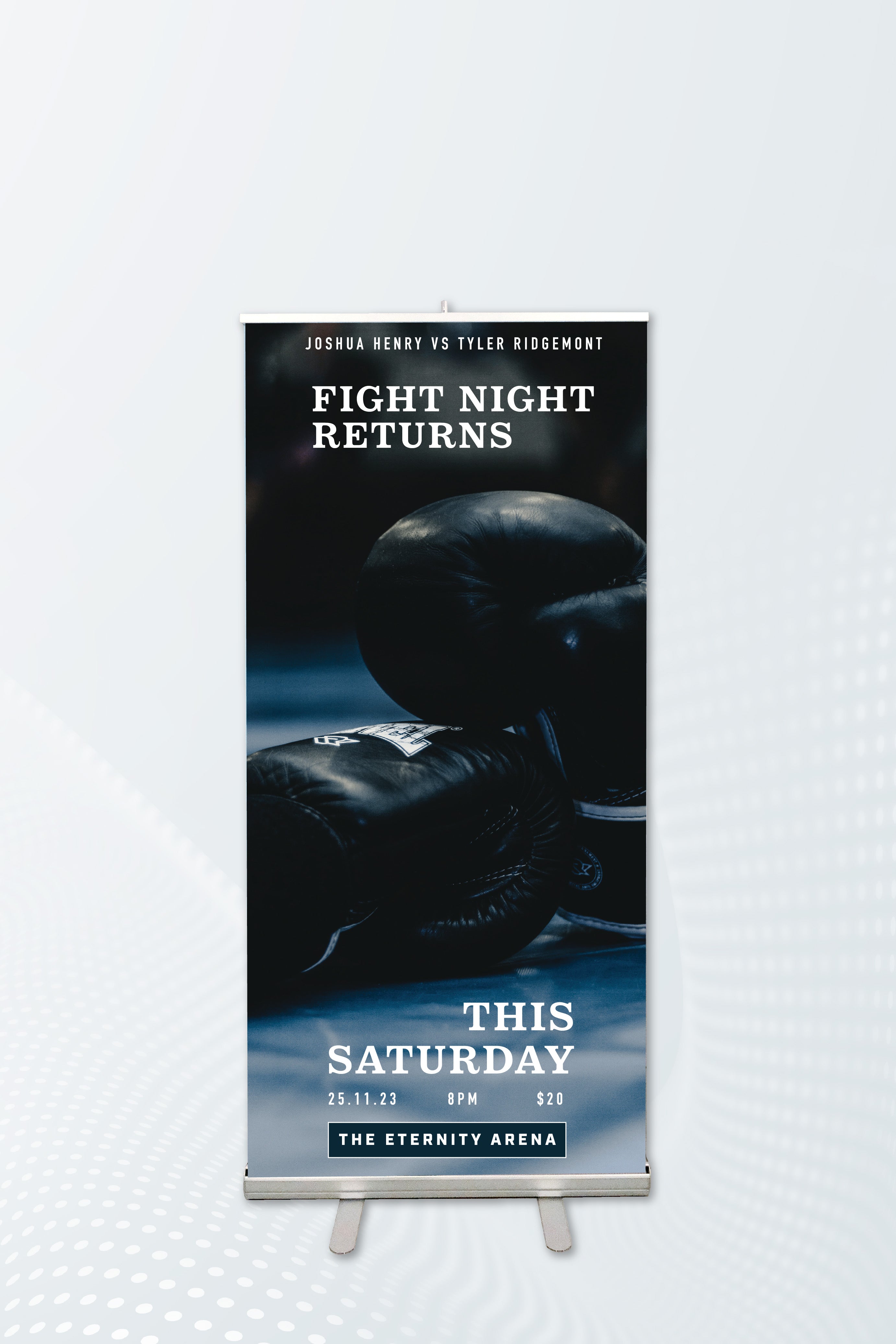 Boxing Match Pull-up Banner | Advertising Banner | Sports Event | 850 x ...