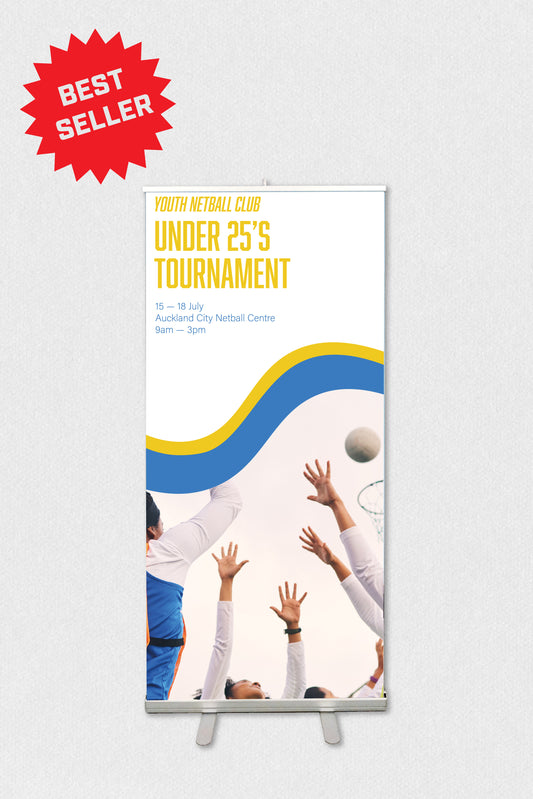 Netball Tournament Pull-up Banner 850 x 2000mm