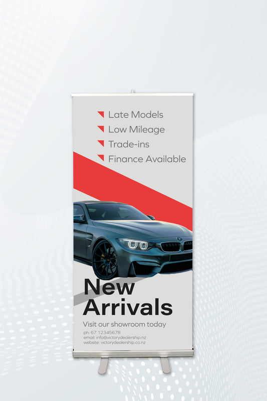 Car Dealership Pull-up Banner 850 x 2000mm