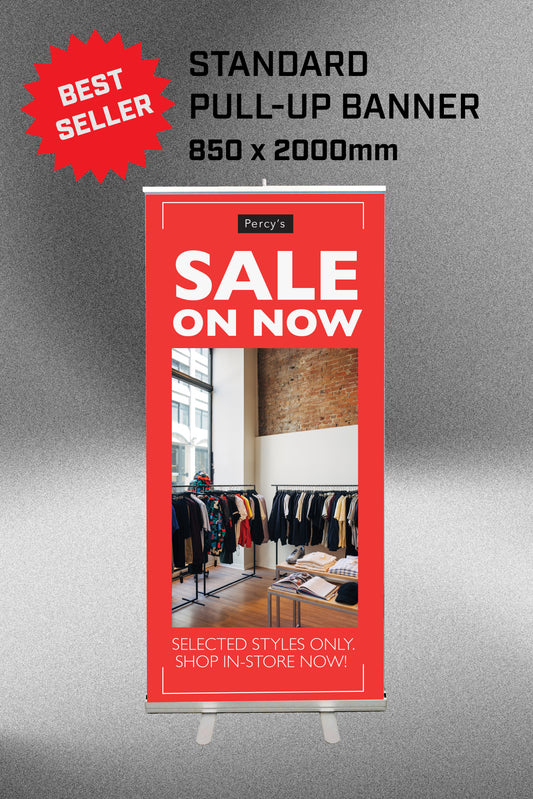 Clothing Sale Pull-up Banner 850 x 2000mm