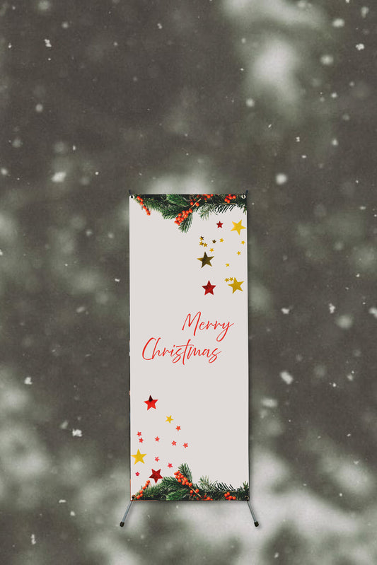 Merry Christmas X Banner Stands