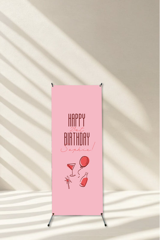 Birthday X Banner Stands