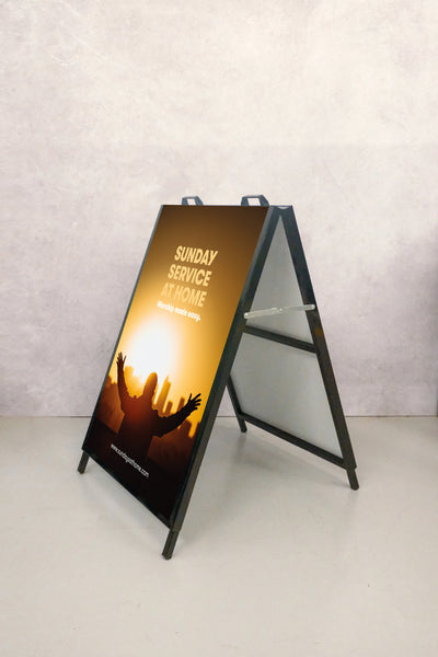 A-Frame Sunday Service Sandwich Board