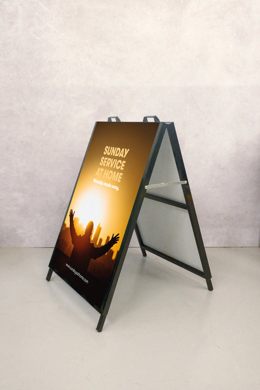 A-Frame Sunday Service Sandwich Board