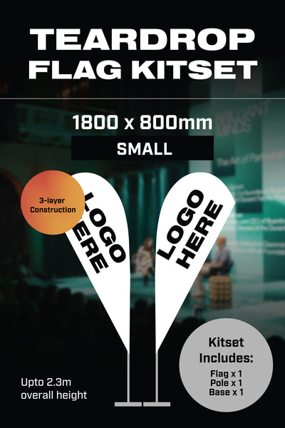Small Teardrop Flag Kit Set