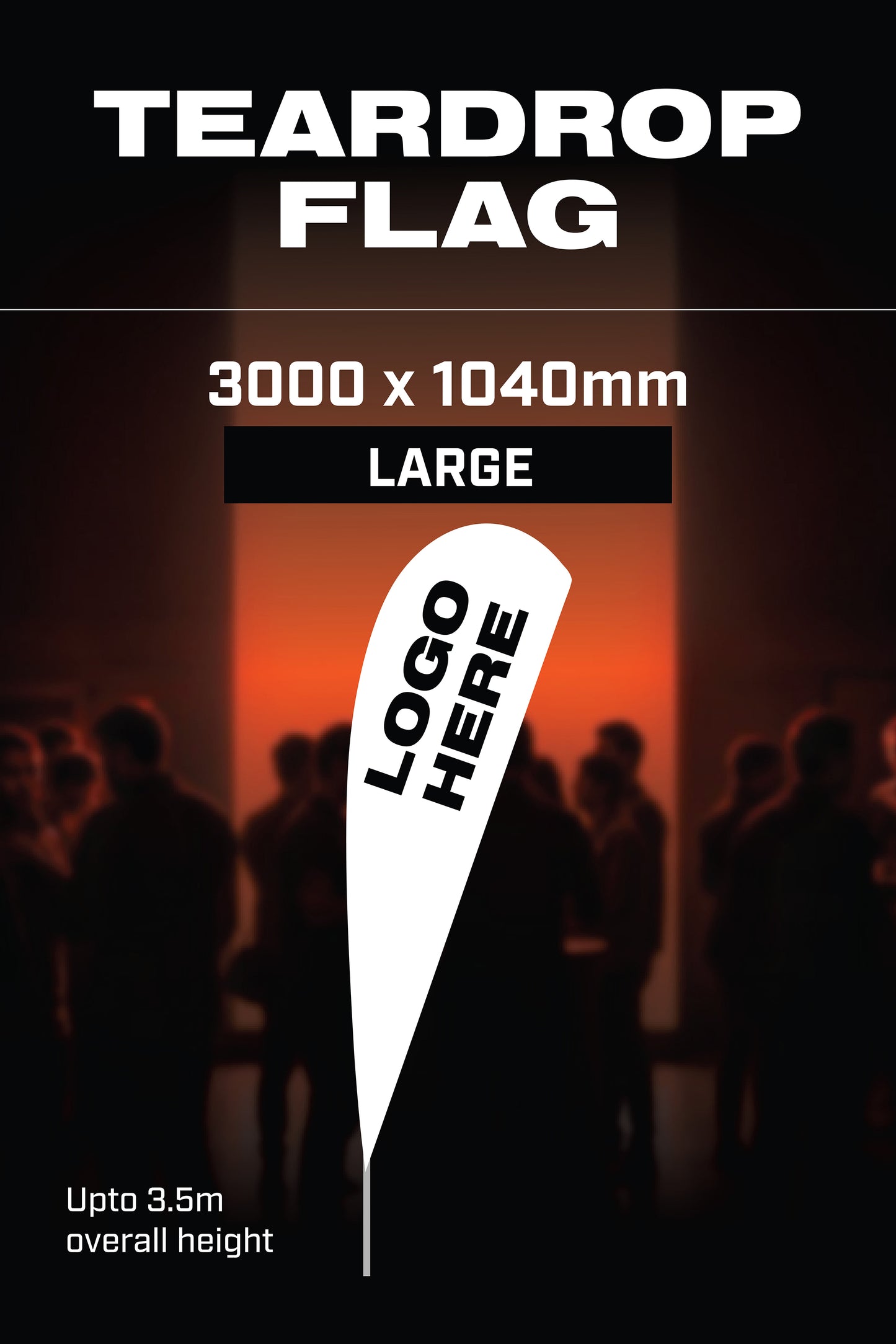 Large Teardrop Flag