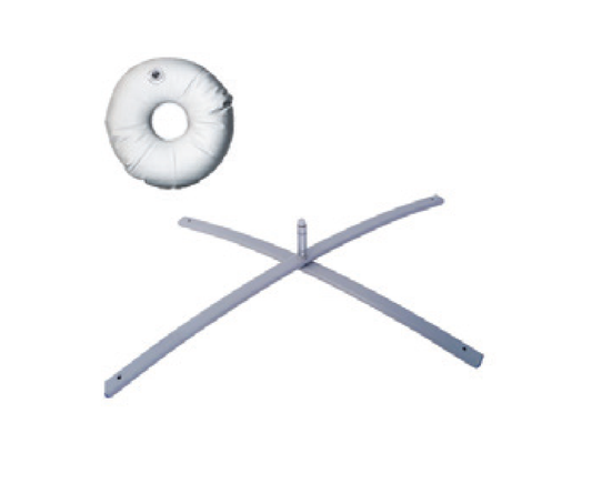 Metal Cross with Water Bag Flag Base